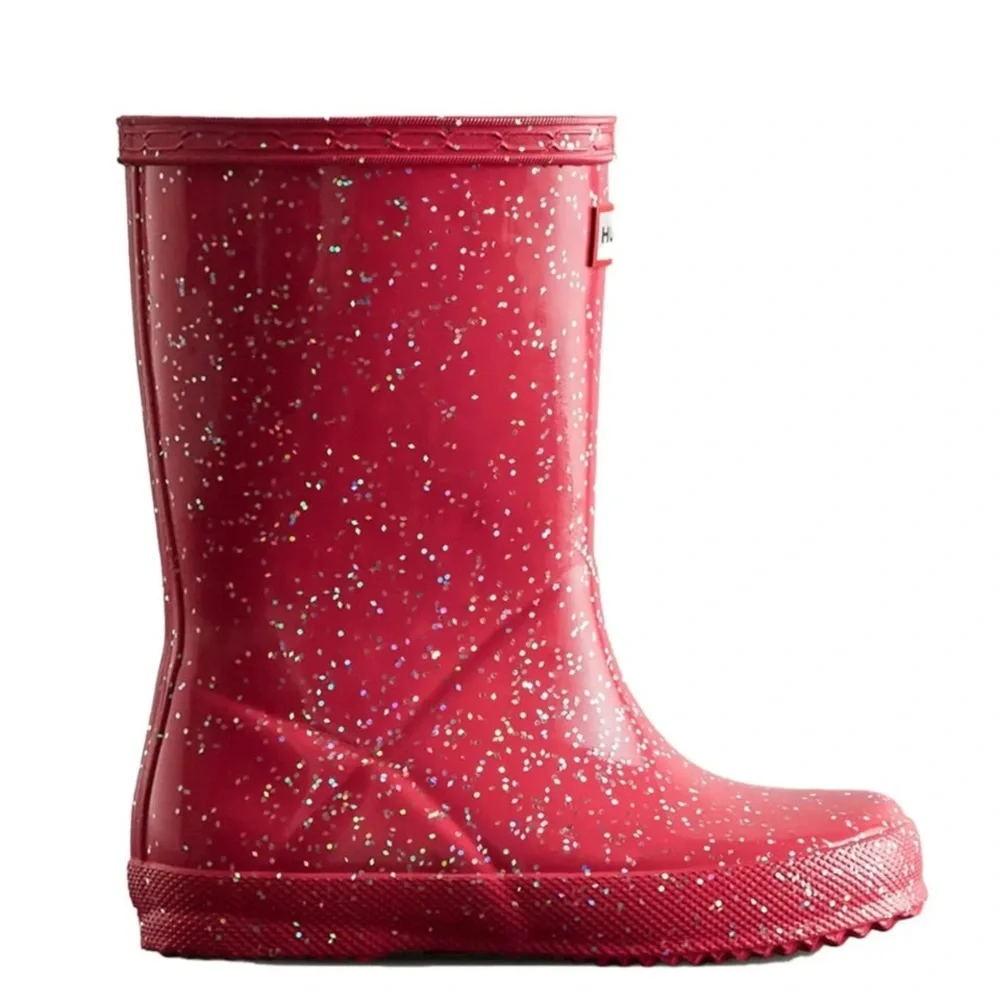 Hunter pink glitter rain boots toddler 8